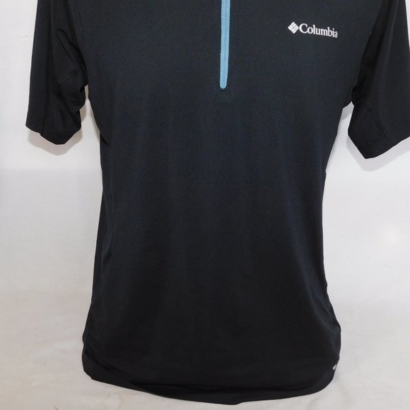 Columbia Omni Freeze Zero Mens L Black 1/4 Zip Polo Shirt - Picture 6 of 12